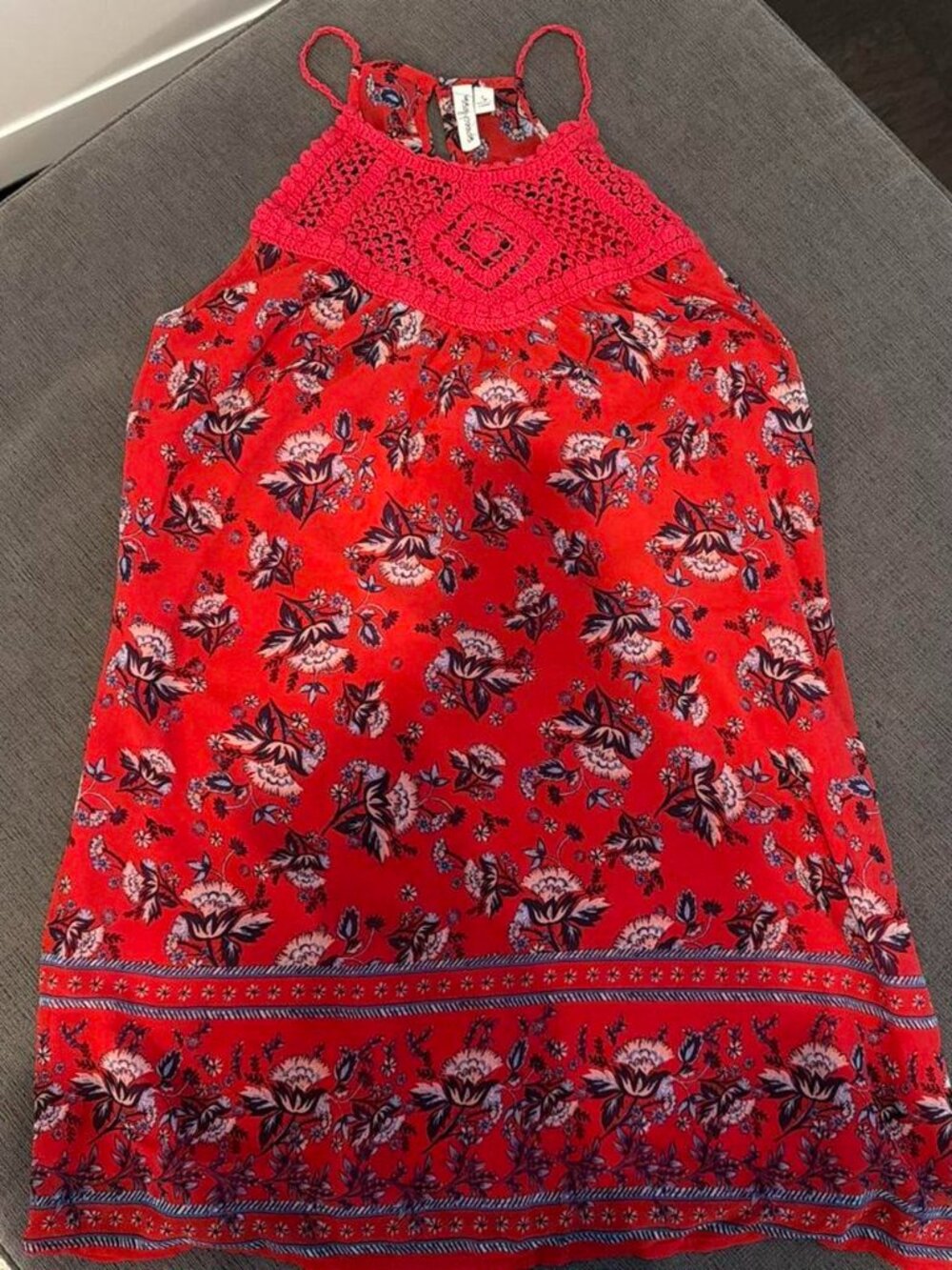 Red Floral Boho Dress